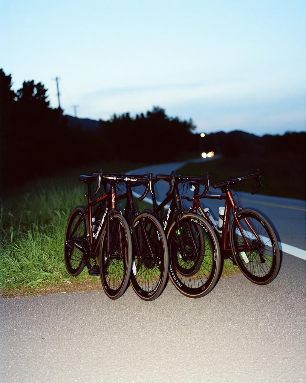 Rider climbing in low light on WAM carbon wheels